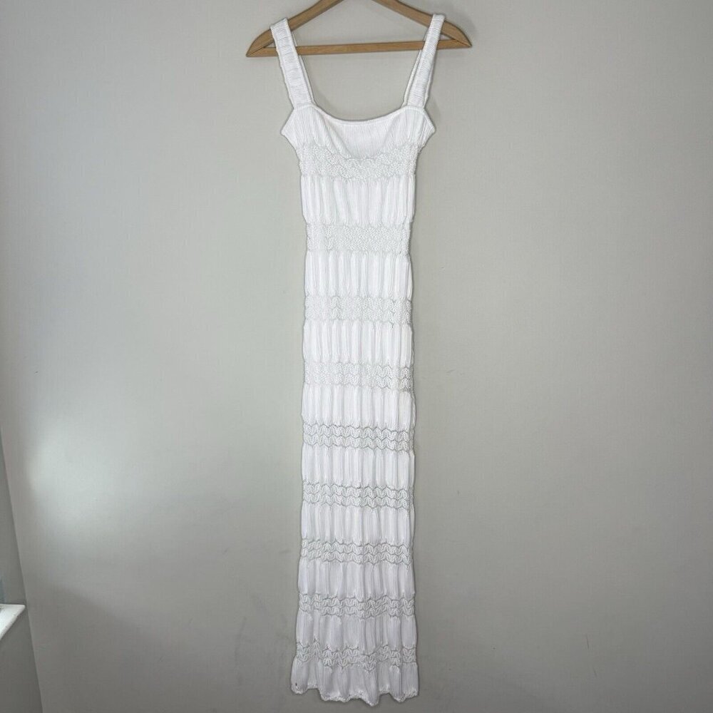 Show Me Your Mumu Harlow White Lace Maxi Dress Bridal Travel Sexy Long Lined - Picture 2 of 11